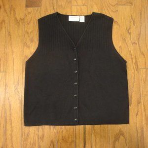 Nordstrom Preview Collection Women's V-Neck Sweater Vest Size Medium Black